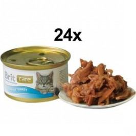 Brit Care Cat tuňák & krocan 24 x 80g