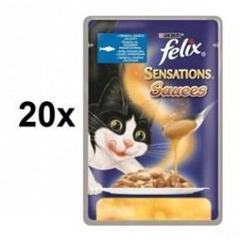 Felix Sensations Sauce Surprise s treskou v omáčce s příchutí rajčat 20 x 100g