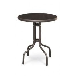 Garden King Zahradní stolek kovový se skleněnou deskou průměr 60 cm