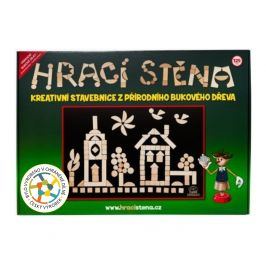 Teddies Hrací stěna kreativní bukové dřevo 125 dílů