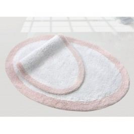 Sada 2 koupelnových předložek Rosabella White & Pink